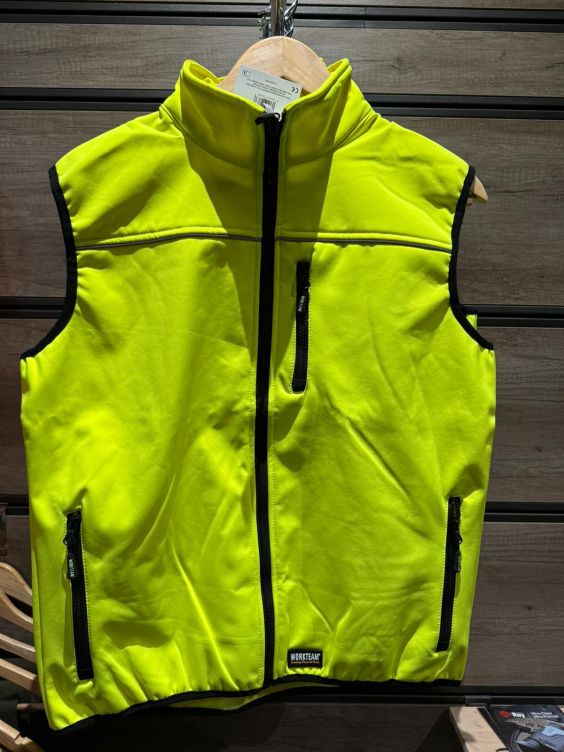 CHALECO SOFTSHELL AMARILLO GRABADO JABALI